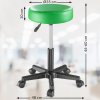11483 5 zelena otocna pojizdna stolicka z kozenky