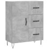 Skříň highboard betonově šedá 69,5x34x180 cm kompozitní dřevo 3189441
