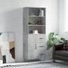 Skříň highboard betonově šedá 69,5x34x180 cm kompozitní dřevo 3189441