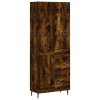 Skříň highboard kouřový dub 69,5 x 34 x 180 cm kompozitní dřevo 3196032
