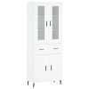 Skříň highboard bílá 69,5 x 34 x 180 cm kompozitní dřevo 3198545