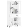 Skříň highboard bílá 69,5 x 34 x 180 cm kompozitní dřevo 3198545