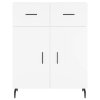 Skříň highboard bílá 69,5 x 34 x 180 cm kompozitní dřevo 3198545