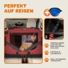 Skládací přepravní box pro psa 50×34×36 cm – tmavě červený