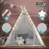 13637 2 detsky stan tipi 160 130 cm bily s led a polstarky
