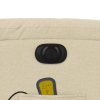 Elektrické masážní polohovací křeslo krémové textil 3205199