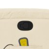 Zvedací masážní polohovací křeslo krémové textil 3205337