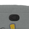 Zvedací masážní polohovací křeslo světle šedé textil 3206654