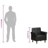 Klubové křeslo černé pravá kůže 320779