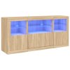 Příborník s LED osvětlením dub sonoma 142,5 x 37 x 67 cm 3209067