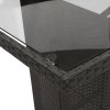 7dílný zahradní jídelní set s poduškami černý polyratan 3212248