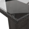 7dílný zahradní jídelní set s poduškami černý polyratan 3212486