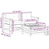 3dílná zahradní sedací souprava s poduškami masivní borovice 3250764