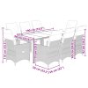 9dílný zahradní bistro set s poduškami hnědý polyratan 3276920