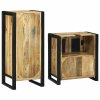 Sada koupelnového nábytku 2 pcs Hnědá Masivní mango dřevo 3305606