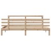 Rám postele s čelem 200 x 200 cm masivní borové dřevo 3306120