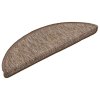 Schodové rohože 15 ks 56 x 17 x 3 cm světle hnědé půlkulaté 326898