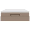 Osmanský rám postele s matrací cappuccino 140x200cm umělá kůže 3311045