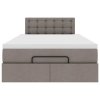 Osmanský rám postele s matrací taupe 120x190cm textil 3311612
