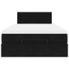 Osmanský postel s matrací černá 120x190 cm samet 3311761