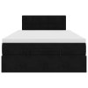 Osmanský postel s matrací černá 120x190 cm samet 3311905