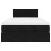 Osmanská postel s matrací & LED černá 120x190cm samet 3312610