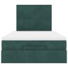 Osmanský rám postele s matracemi tmavě zelené 120x190 cm samet 3313388