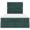 Osmanský rám postele s matracemi tmavě zelené 120x190 cm samet 3313532