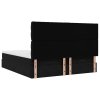 Osmanský rám postele s matrací černý 200x200cm samet 3313798