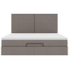 Osmanský rám postele s matrací taupe 180x200cm textil 3313945
