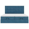 Osmanský rám postele s matracíes tmavě modrá 180x200cm samet 3314661