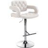 Barhocker Dublin Kunstleder (Farbe cognac, Gestell Farbe chrom)