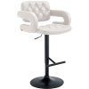 Barhocker Dublin Kunstleder (Farbe cognac, Gestell Farbe chrom)