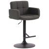 Barhocker Los Angeles Stoff (Farbe grau, Gestell Farbe chrom)