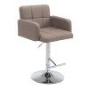 Barhocker Los Angeles Stoff (Farbe grau, Gestell Farbe chrom)