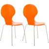 2x Stapelstuhl DIEGO ergonomisch (Farbe rot)