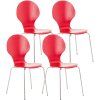4x Stapelstuhl DIEGO (Farbe rot)