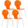 4x Stapelstuhl DIEGO (Farbe rot)