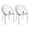 Sada 2 křišťálových zahradních židlí XXL