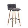 Barhocker Lincoln Stoff (Farbe hellgrau)
