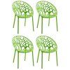 4er Set Stapelbare Gartenstühle Hope (Farbe weiß)