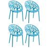 4er Set Stapelbare Gartenstühle Hope (Farbe weiß)