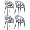 4er Set Stapelbare Gartenstühle Hope (Farbe weiß)