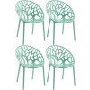 4er Set Stapelbare Gartenstühle Hope (Farbe weiß)