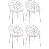 4er Set Stapelbare Gartenstühle Hope (Farbe weiß)