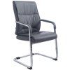 Besucherstuhl XL Anubis Kunstleder (Farbe grau)
