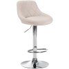 Barhocker Lazio Stoff (Farbe grau, Gestell Farbe chrom)
