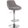 Barhocker Lazio Stoff (Farbe grau, Gestell Farbe chrom)