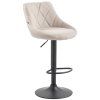 Barhocker Lazio Stoff (Farbe grau, Gestell Farbe chrom)
