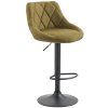 Barhocker Lazio Stoff (Farbe grau, Gestell Farbe chrom)